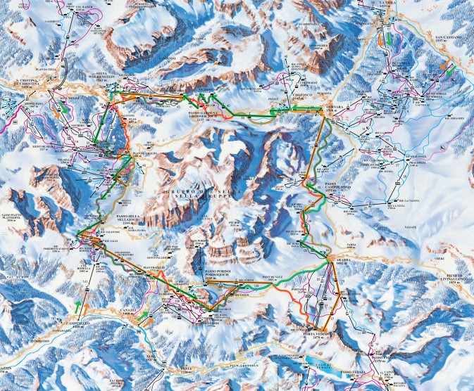 ski map sella ronda