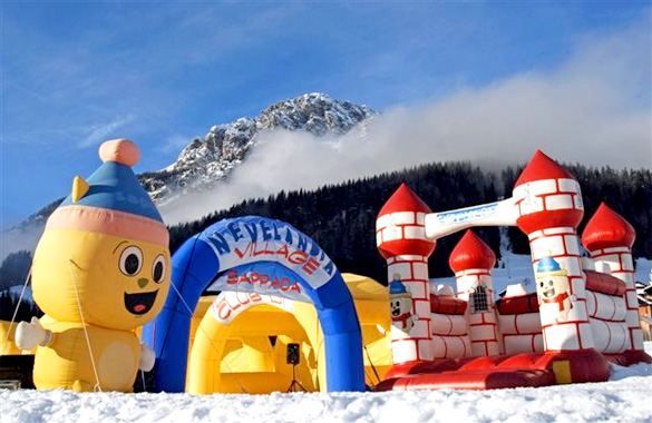 Nevelandia, il parco giochi per bambini sulla neve delle Dolomiti