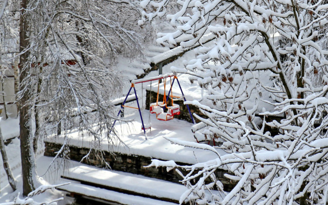 Parco Giochi sotto la neve Aprica